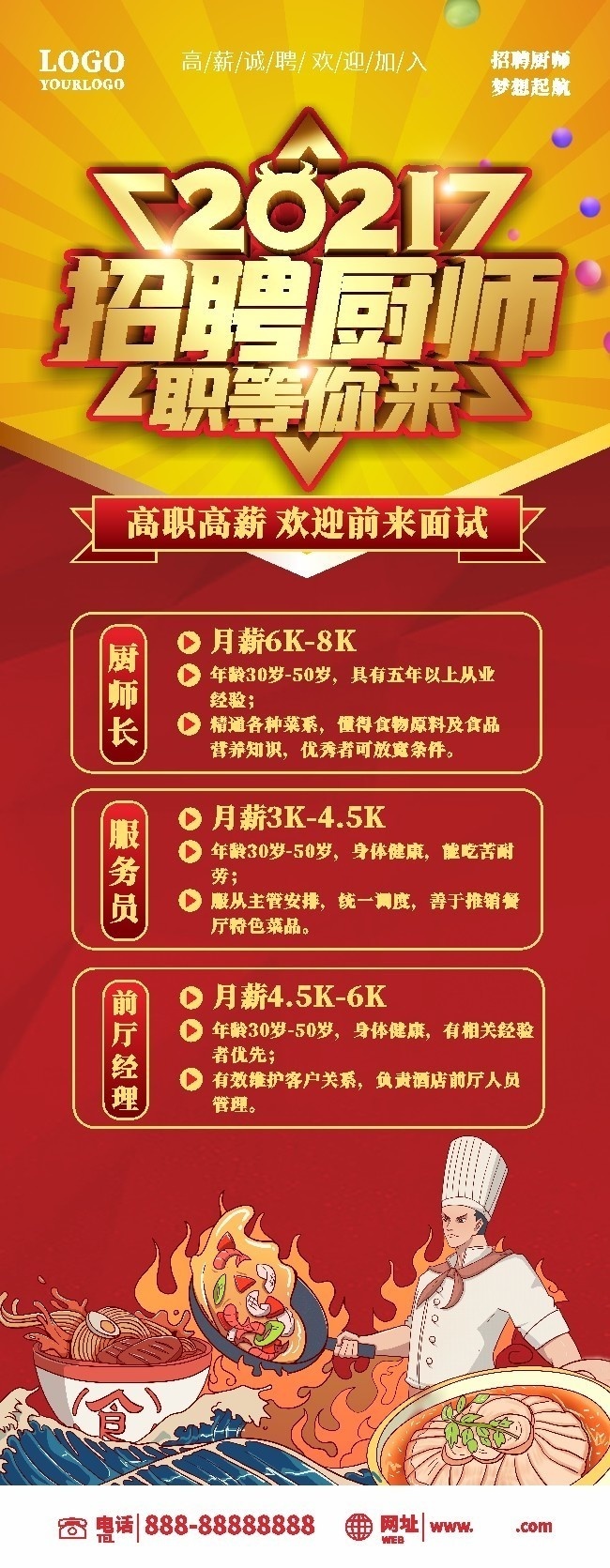 冠县厨师最新招聘信息汇总